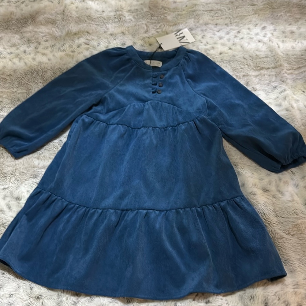 Zara Kids Casual Teal Dress